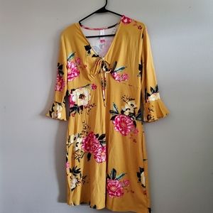 Floral yellow dress